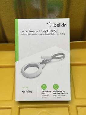 Belkin Secure Holder with Strap for Apple AirTag White New in Box F8W974